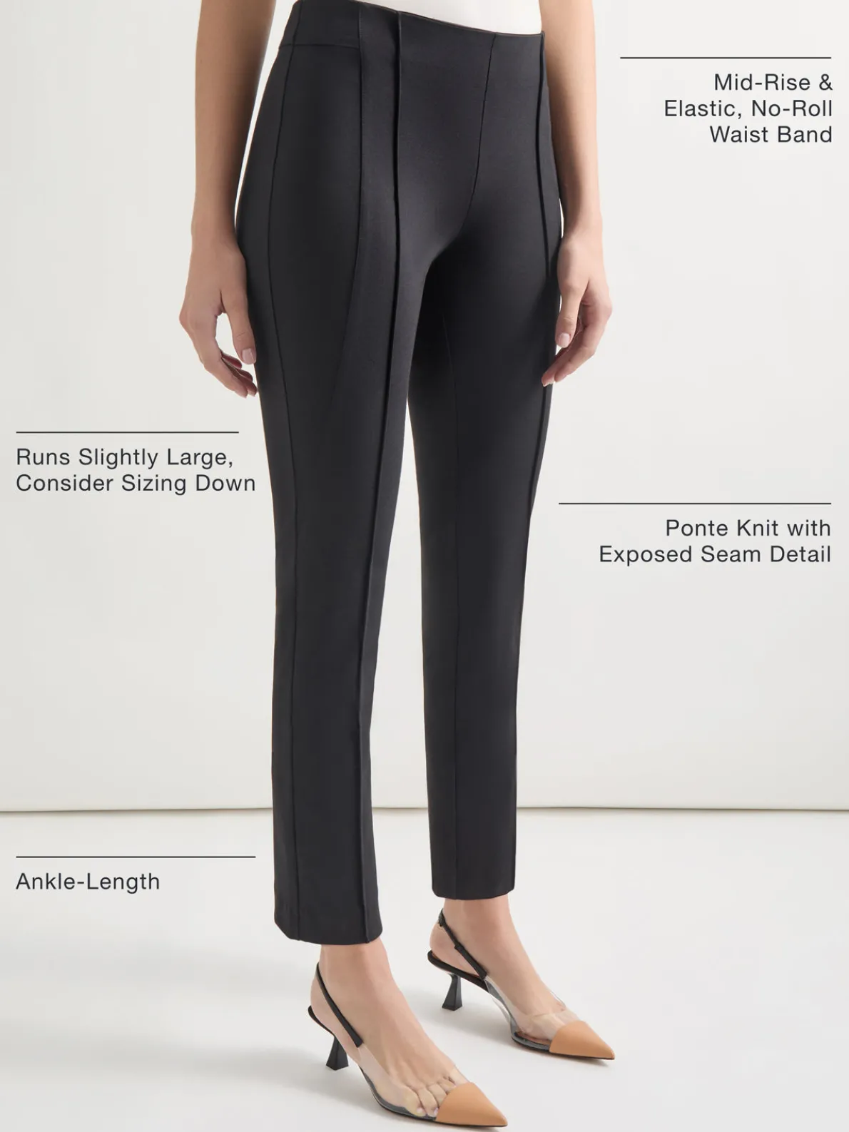 Slim-Fit Ankle-length Ponte Pant