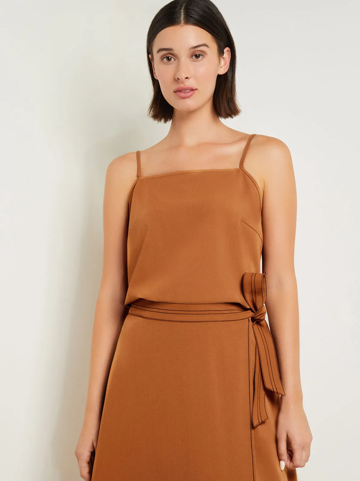 Square Neck Cami - Woven Twill