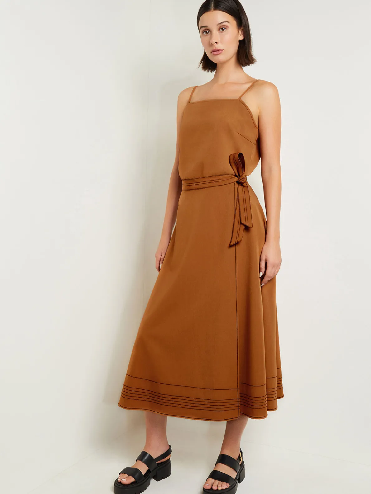 Square Neck Cami - Woven Twill