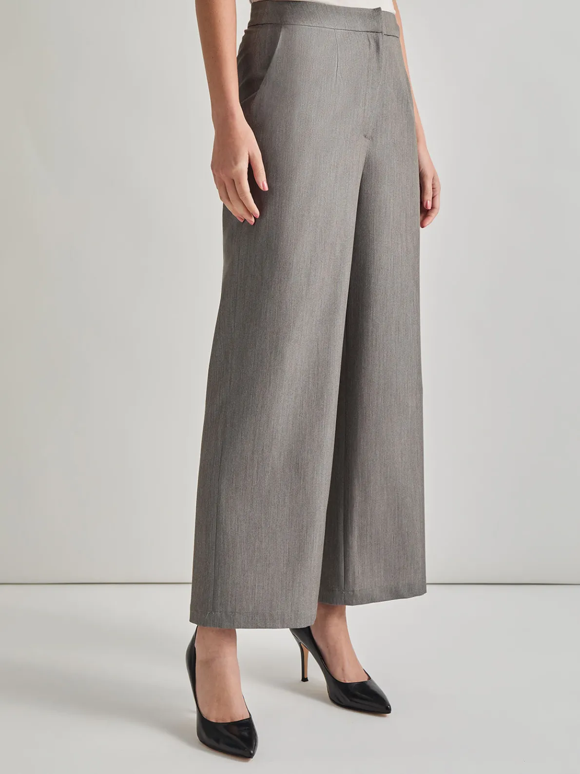 Stretch Woven Wide Leg Pant