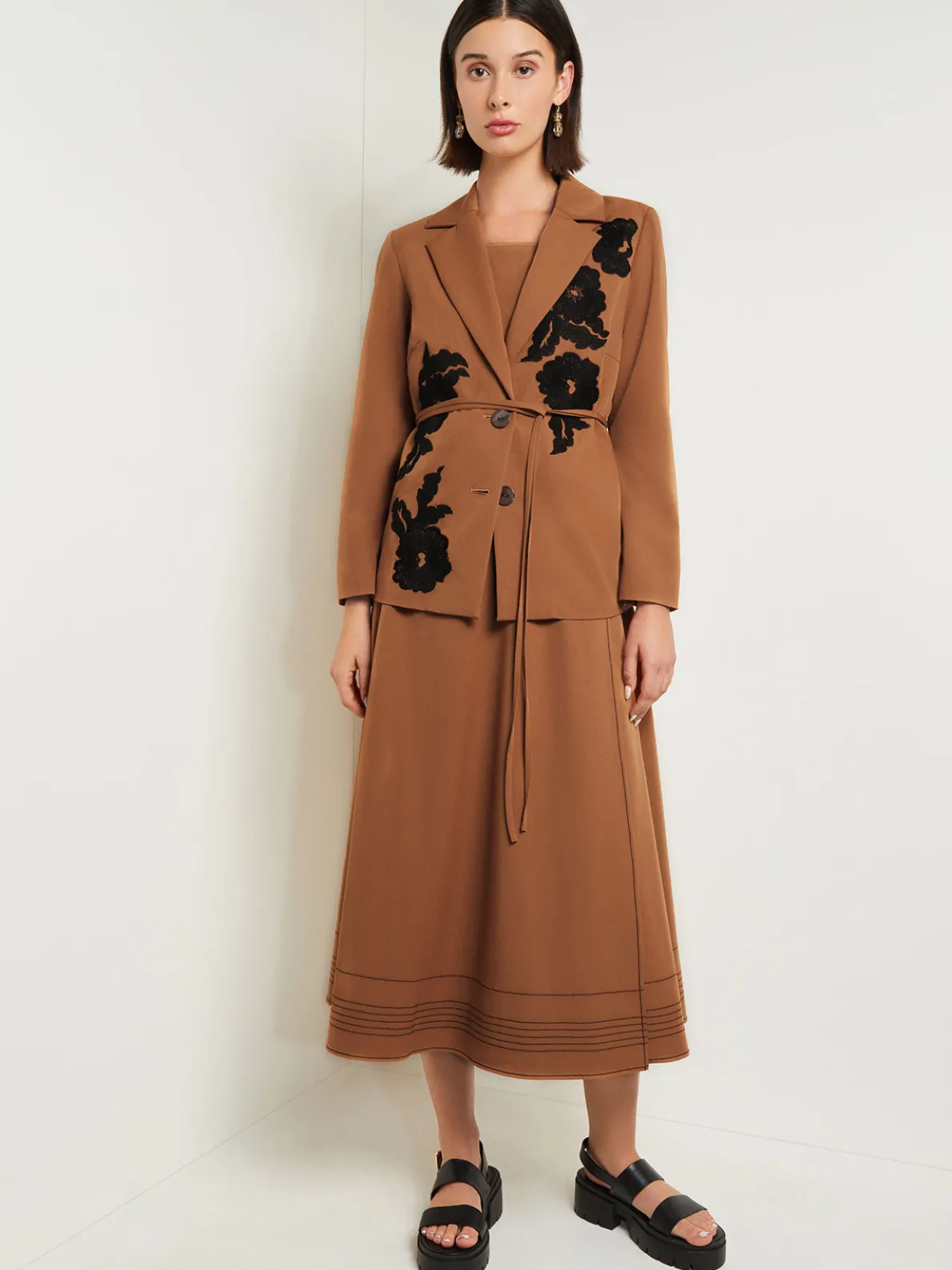 Tailored Fit Jacket - Embroidered Woven Twill