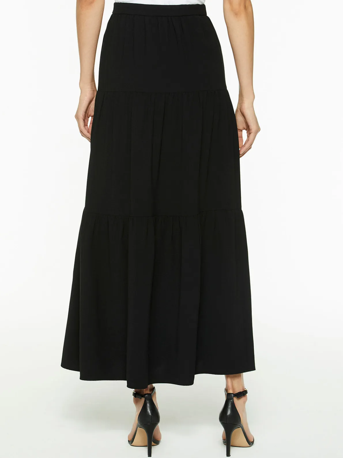 Tiered Light Flounce Maxi Skirt