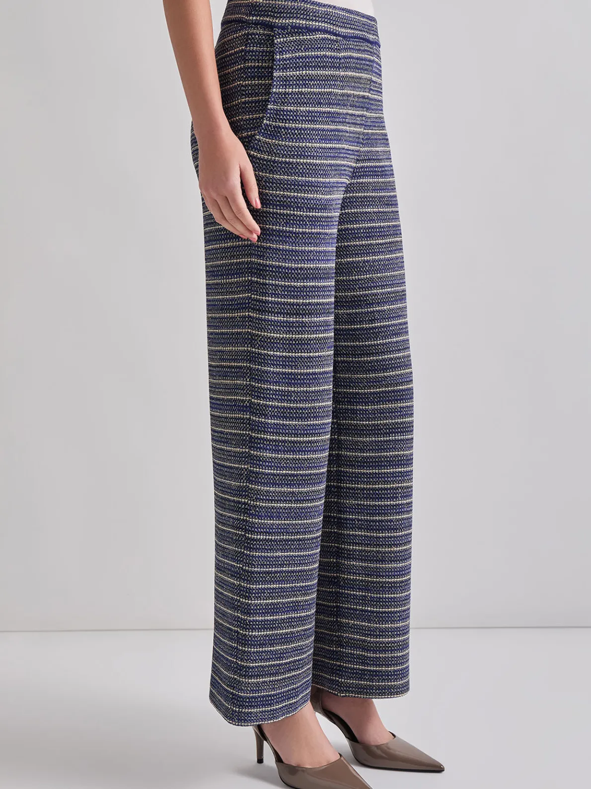 Tweed Knit Straight Leg Pant