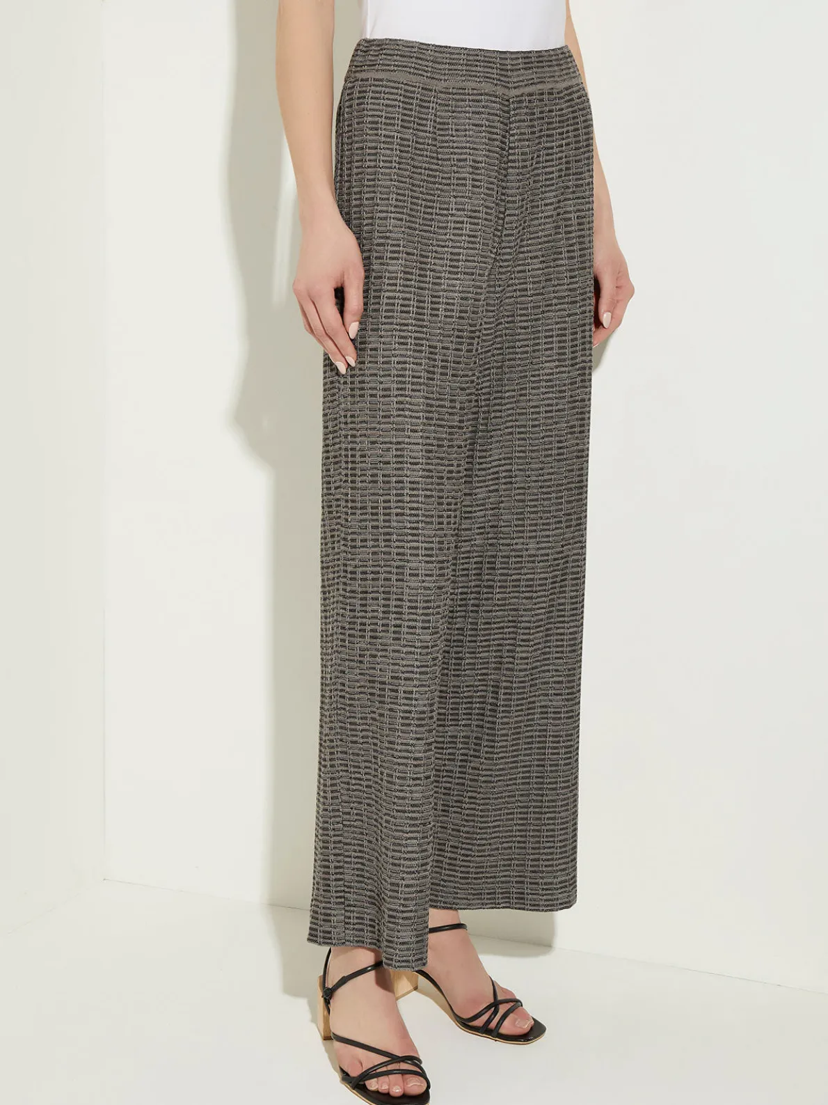 Tweed Wide Leg Knit Pants