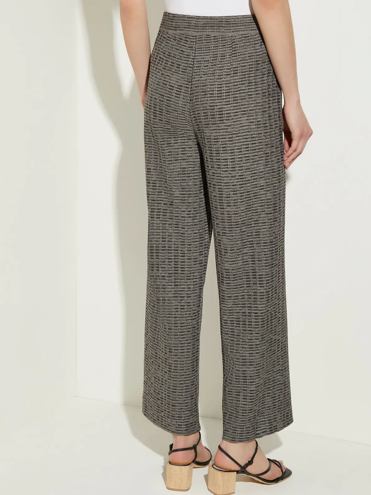 Tweed Wide Leg Knit Pants