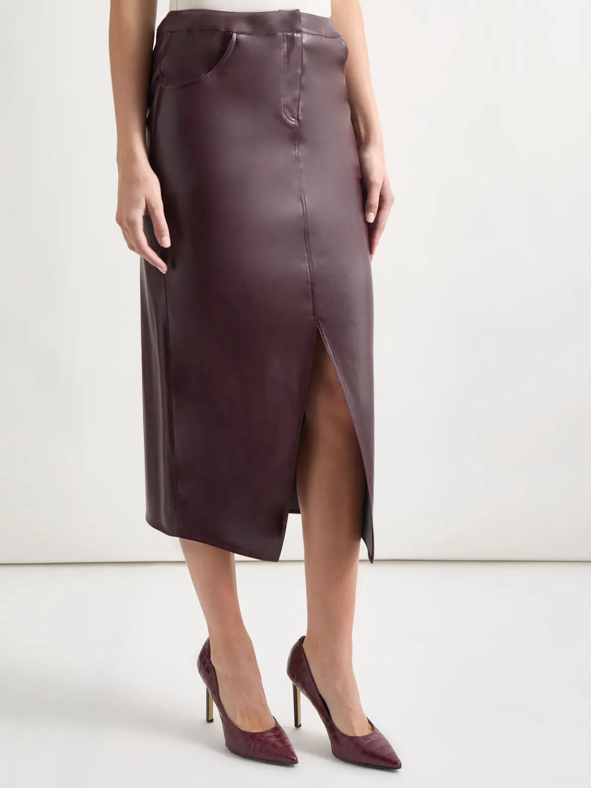Vegan Leather Pencil Skirt