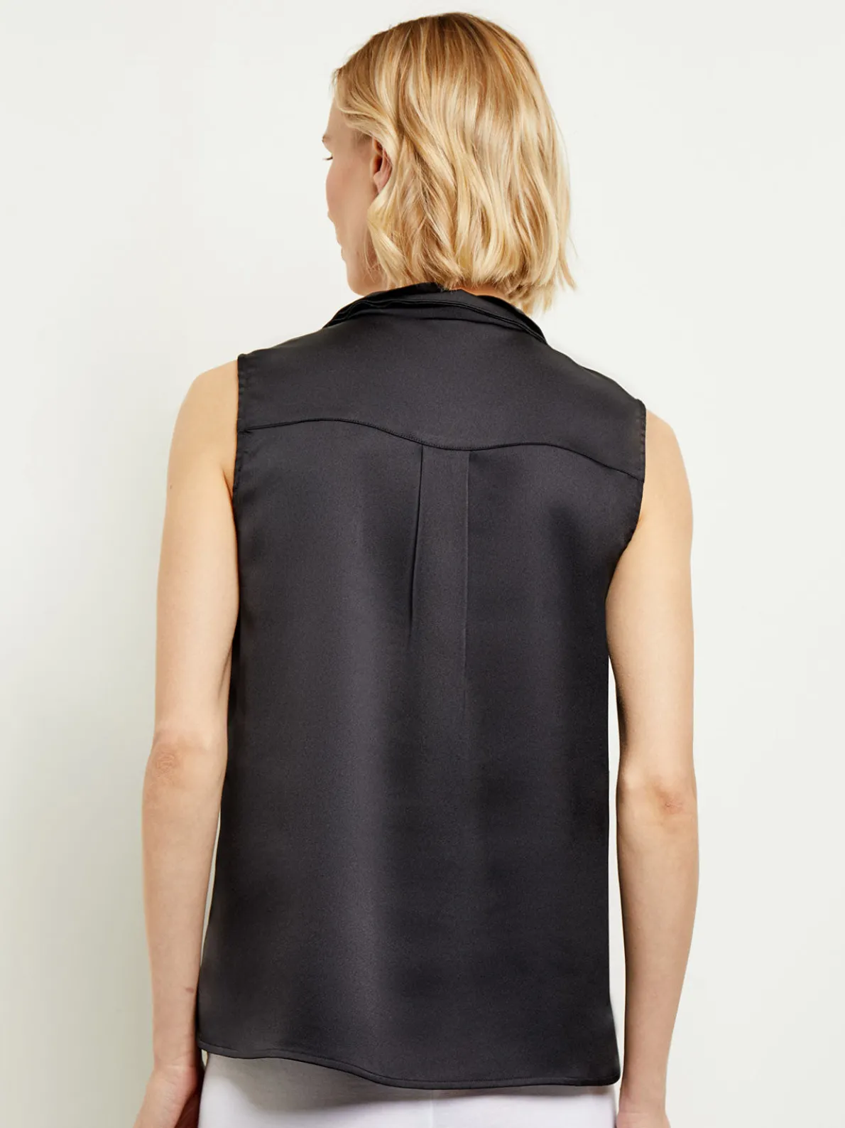 Waterfall Ruffle Crepe de Chine Blouse