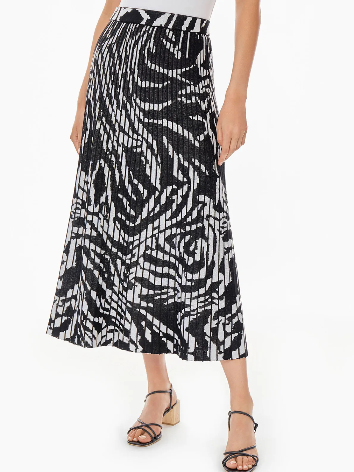 Zebra Swirl Soft Knit Skirt