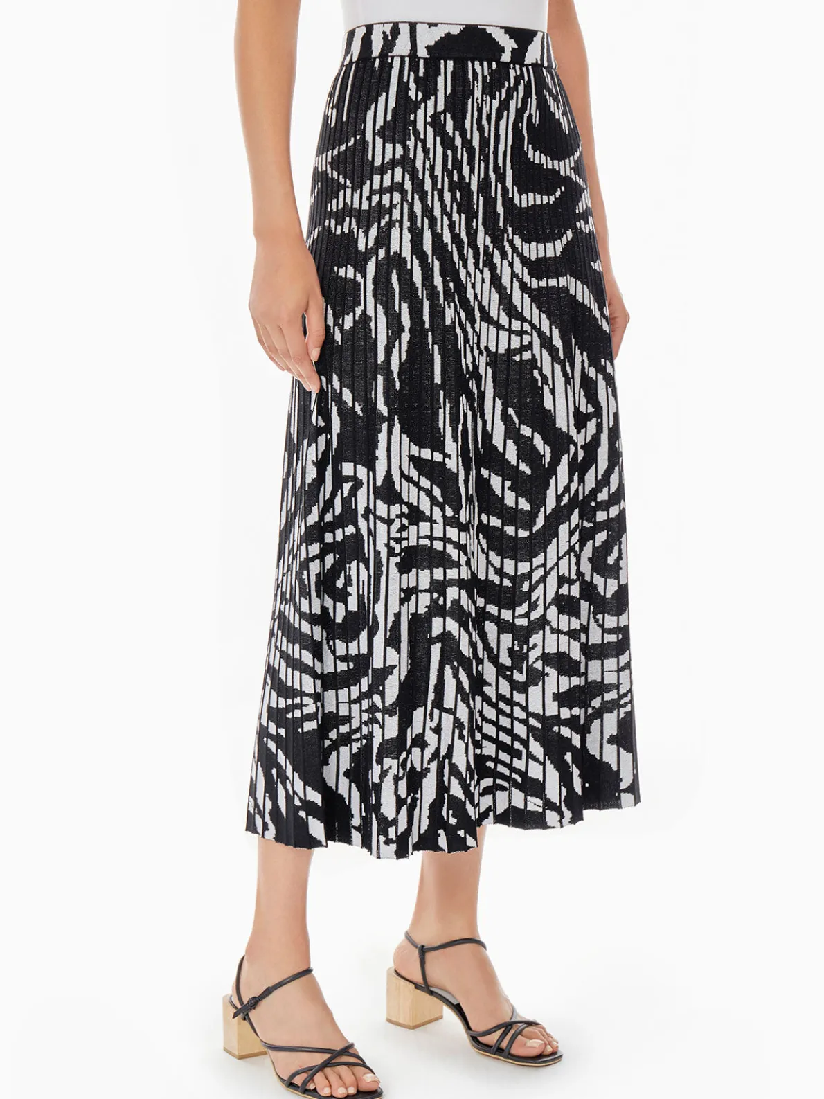 Zebra Swirl Soft Knit Skirt